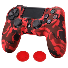 Cargar imagen en el visor de la galería, Funda Silicon Control Camuflaje Militar Rojo + 2 Grips