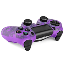 Cargar imagen en el visor de la galería, Ps4 Funda Silicon Control Camuflaje Digital Morado + 2 Grips