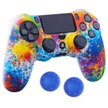 Cargar imagen en el visor de la galería, Ps4 Funda Silicon Control Camuflaje Pintura #2 Silicona + 2 Grips