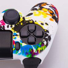 Cargar imagen en el visor de la galería, Ps4 Funda Silicon Control Camuflaje Pintura #1 Silicona + 2 Grips