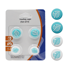 Cargar imagen en el visor de la galería, Gomas Thumb Silicon Joycon Switch Animal Crossing Leaf Azul