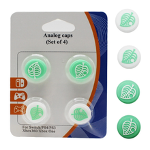 Cargar imagen en el visor de la galería, Gomas Thumb Silicon Joycon Switch Animal Crossing Leaf Verde