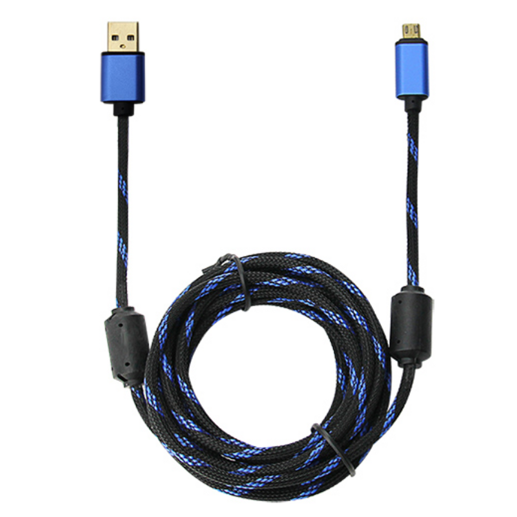 Cable Cargador Usb 3 Metros Reforzado Ps4 Xbox One Rudo 3m