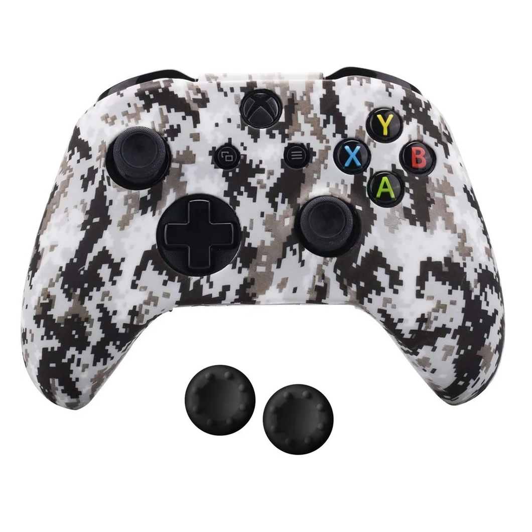 Xbox One Funda Protectora de Silicon Control S / X Camuflaje Digital Silicona + 2 Grips